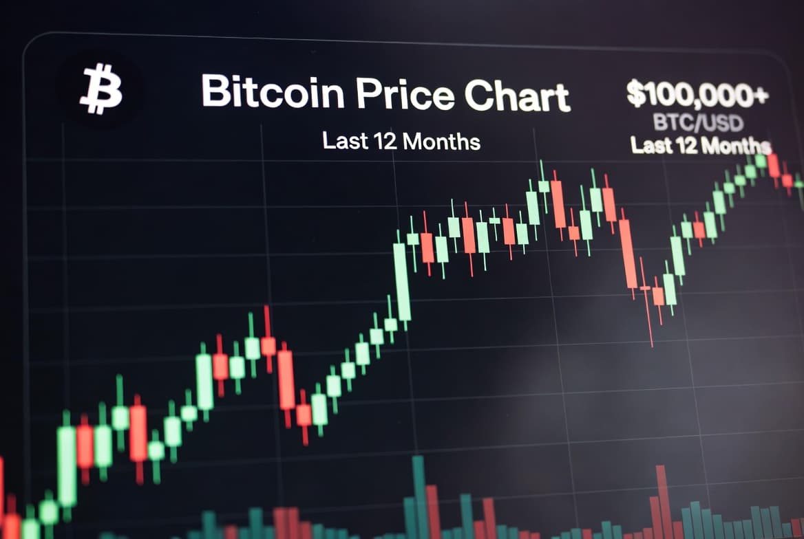 Candlestick crypto chart with green and red candles illustrating price movements